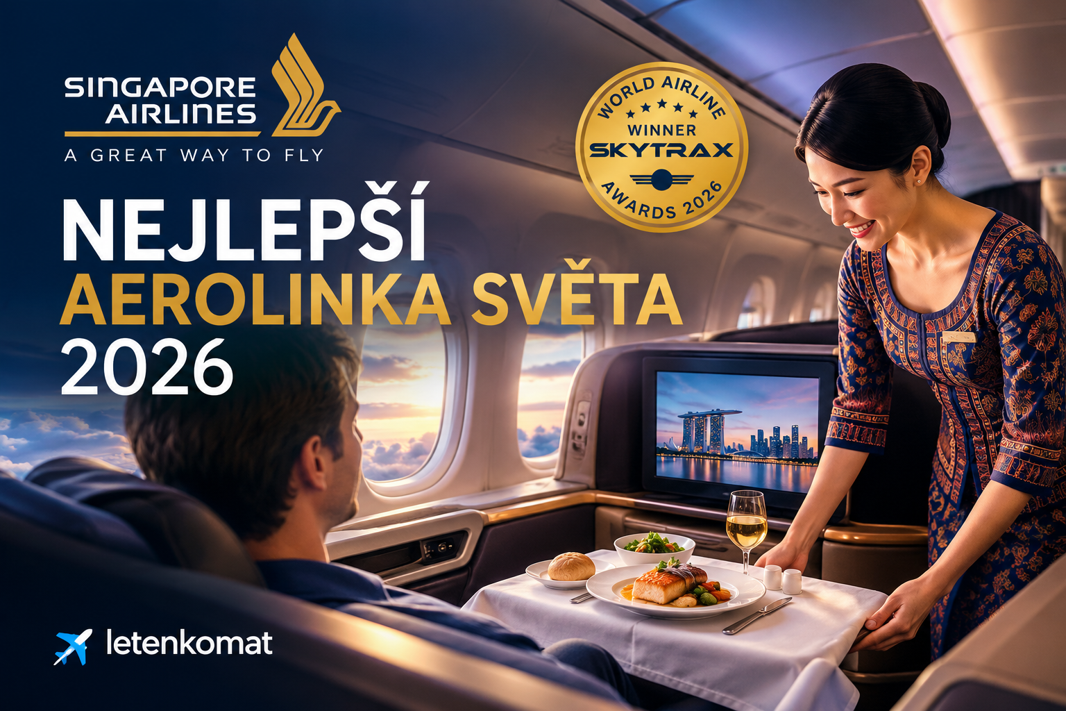 Singapore Airlines znovu na vrcholu. Známe nejlepší aerolinku světa pro rok 2026
